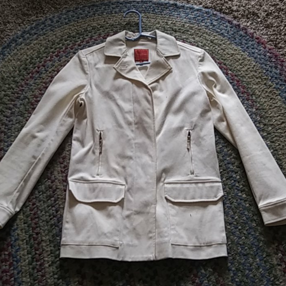 GORGEOUS Y2K Cole Haan Cream  Cotton Spring Jacket Medium